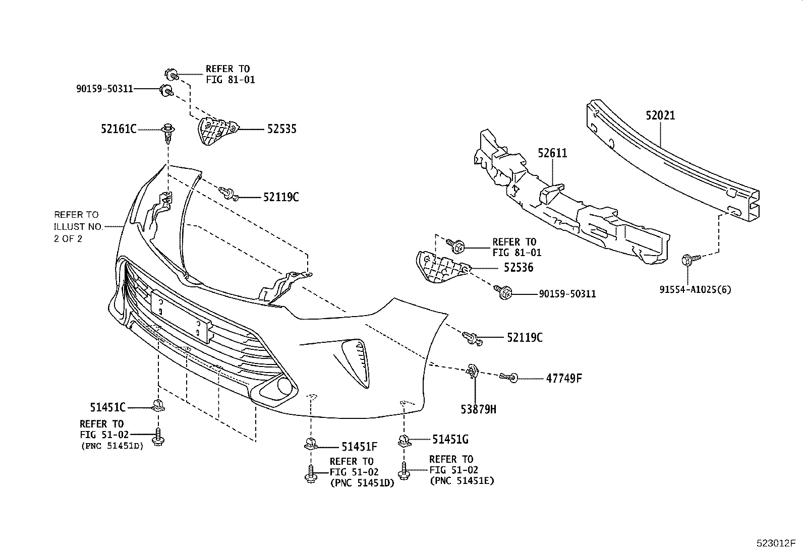 52127-33130 COVER, FRONT BUMPER HOLE, RH product image