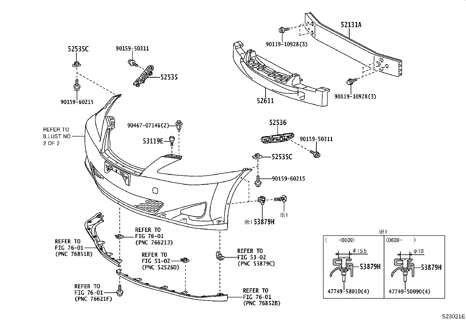 52114-53131 BRACKET, FRONT BUMPER EXTENSION MOUNTING product image