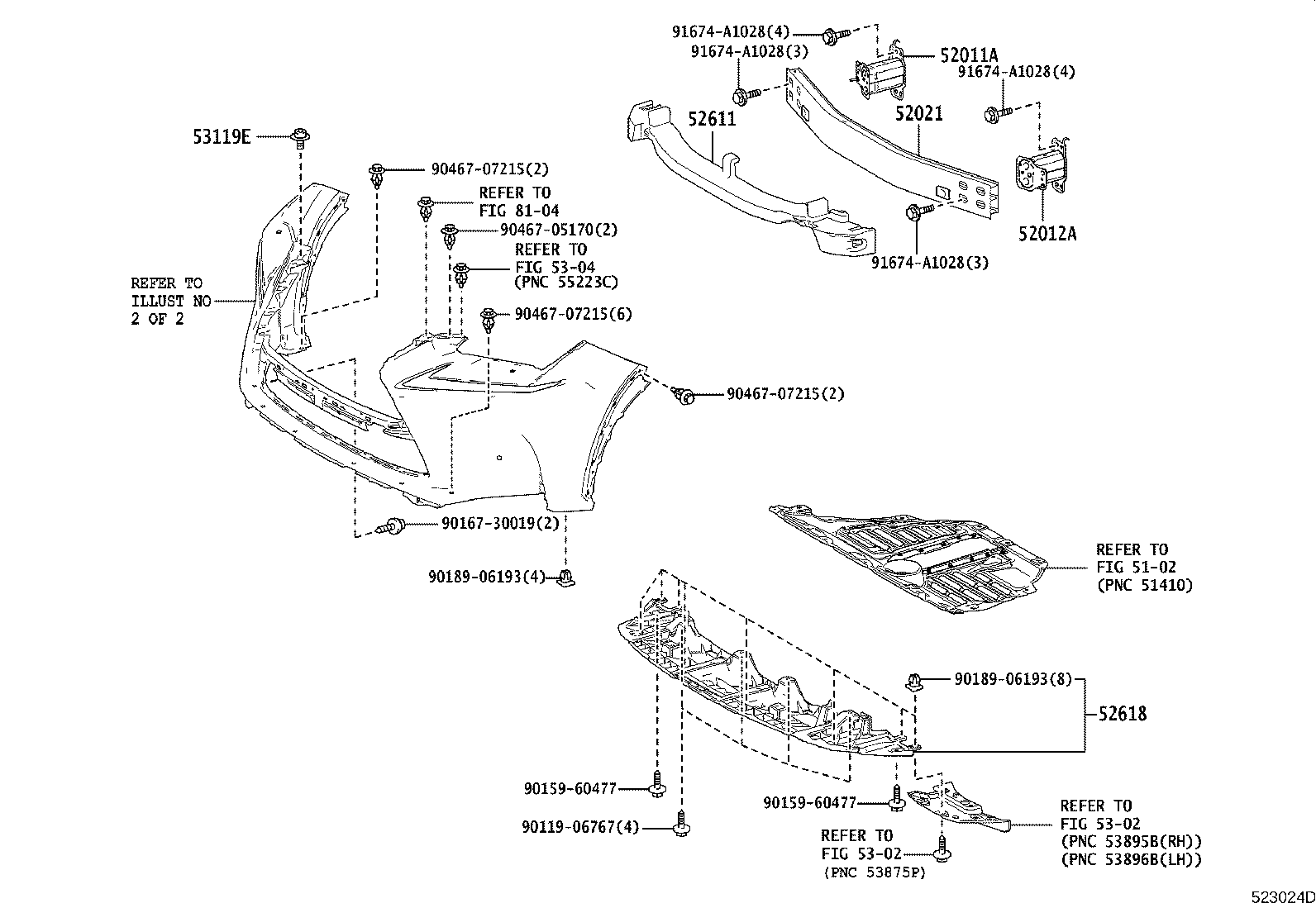 52128-78010 COVER, FRONT BUMPER HOLE, LH product image