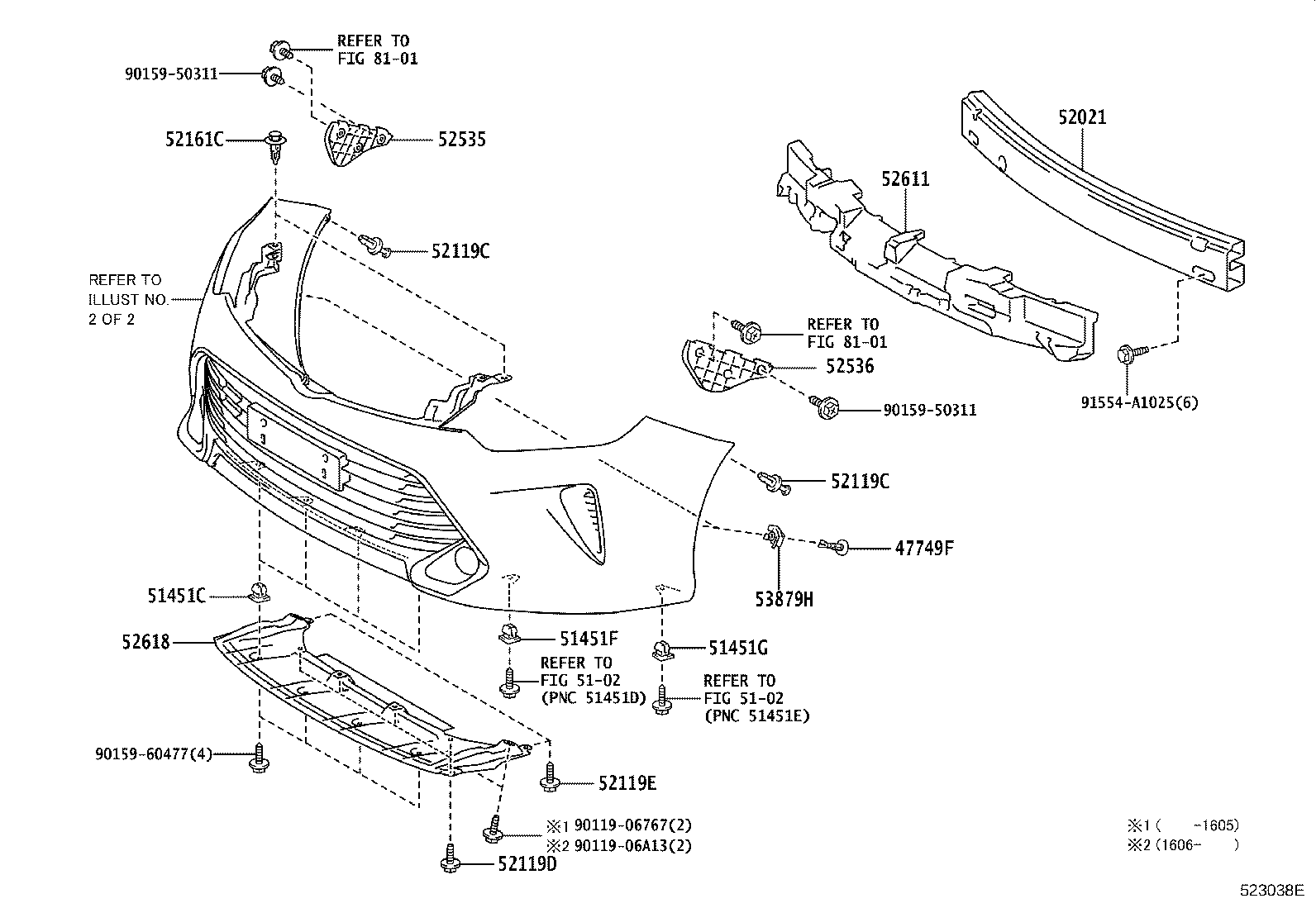 52127-33130 COVER, FRONT BUMPER HOLE, RH product image