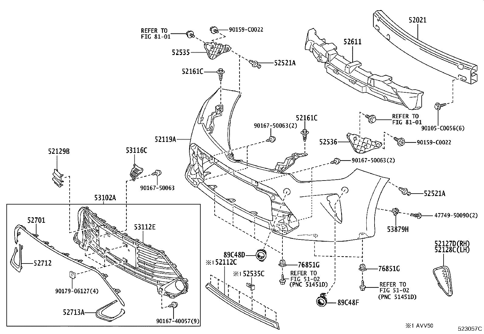 52030-06260 COVER, FRONT BUMPER HOLE, RH product image