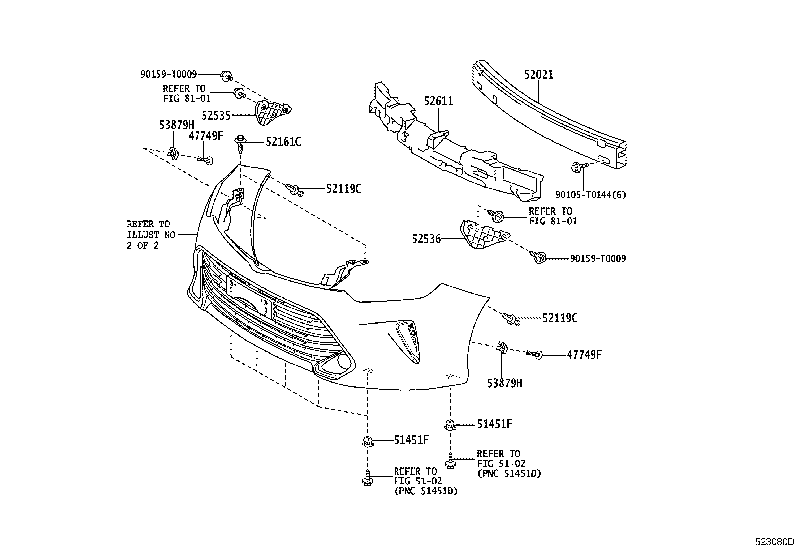 52021-06090 REINFORCEMENT SUB-ASSY, FRONT BUMPER product image