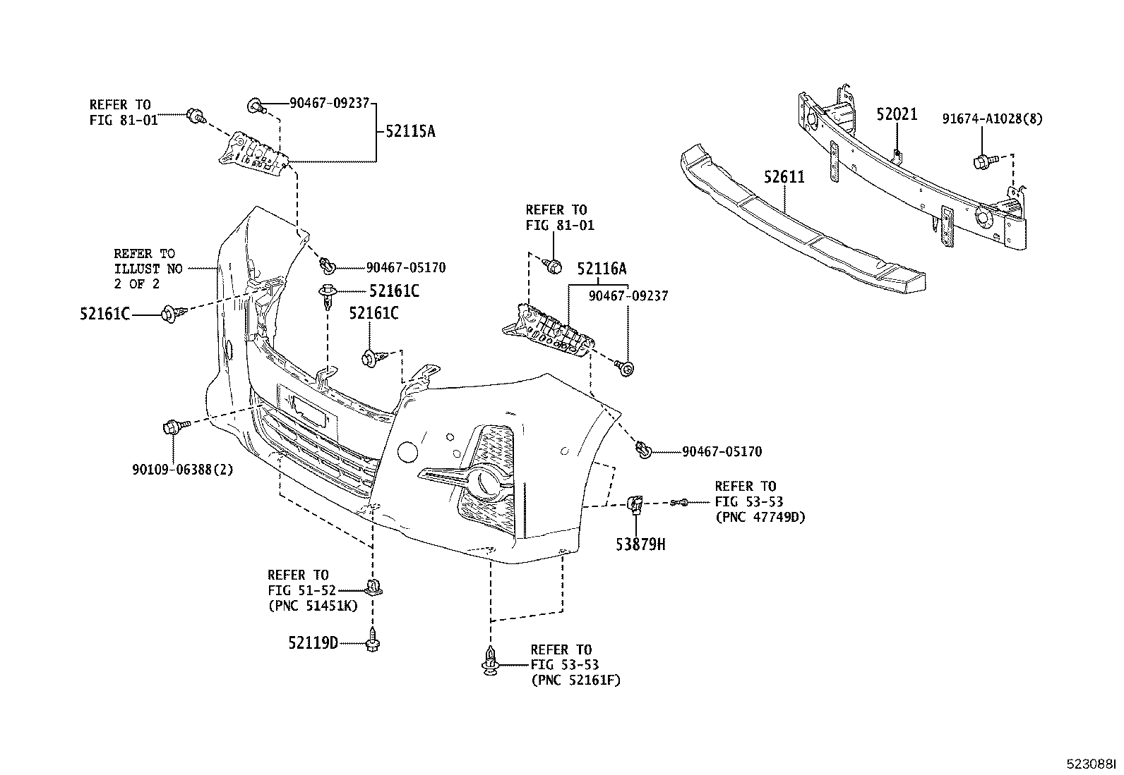 52127-58260-A0 COVER, FRONT BUMPER HOLE, RH product image