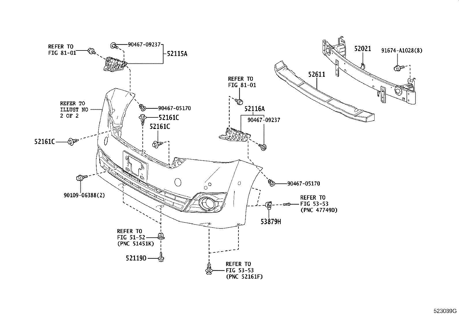 52127-58921 COVER, FRONT BUMPER HOLE, RH product image