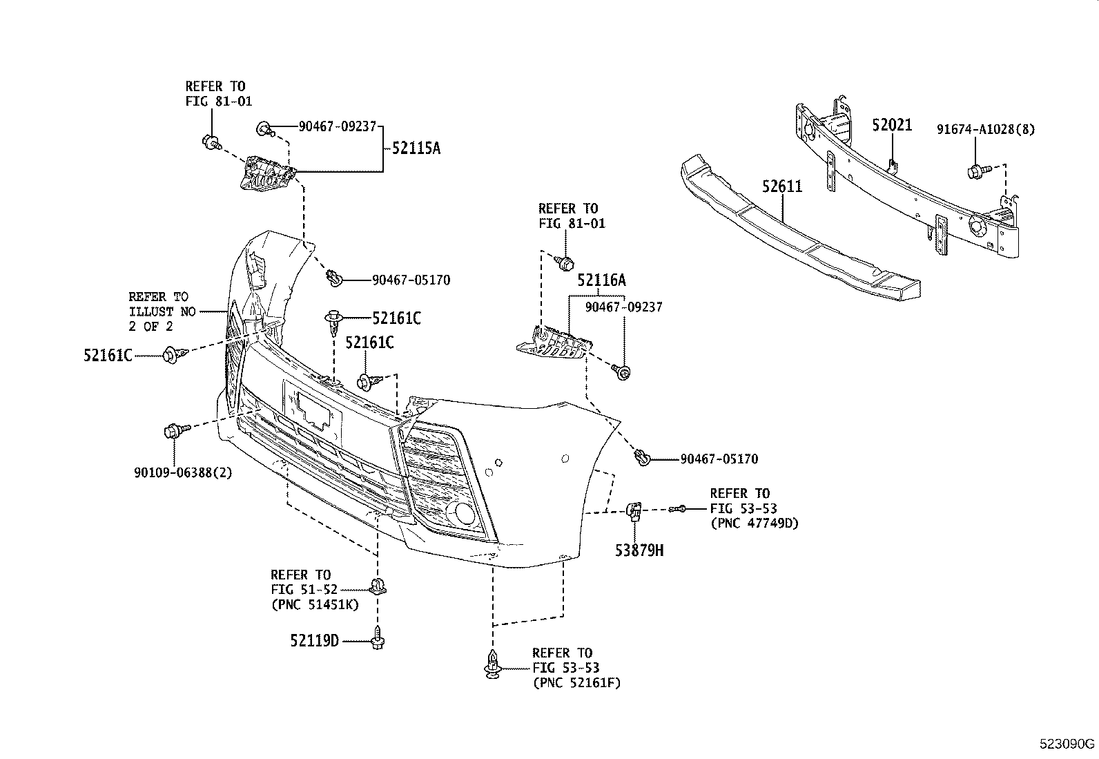 52127-58260-A0 COVER, FRONT BUMPER HOLE, RH product image