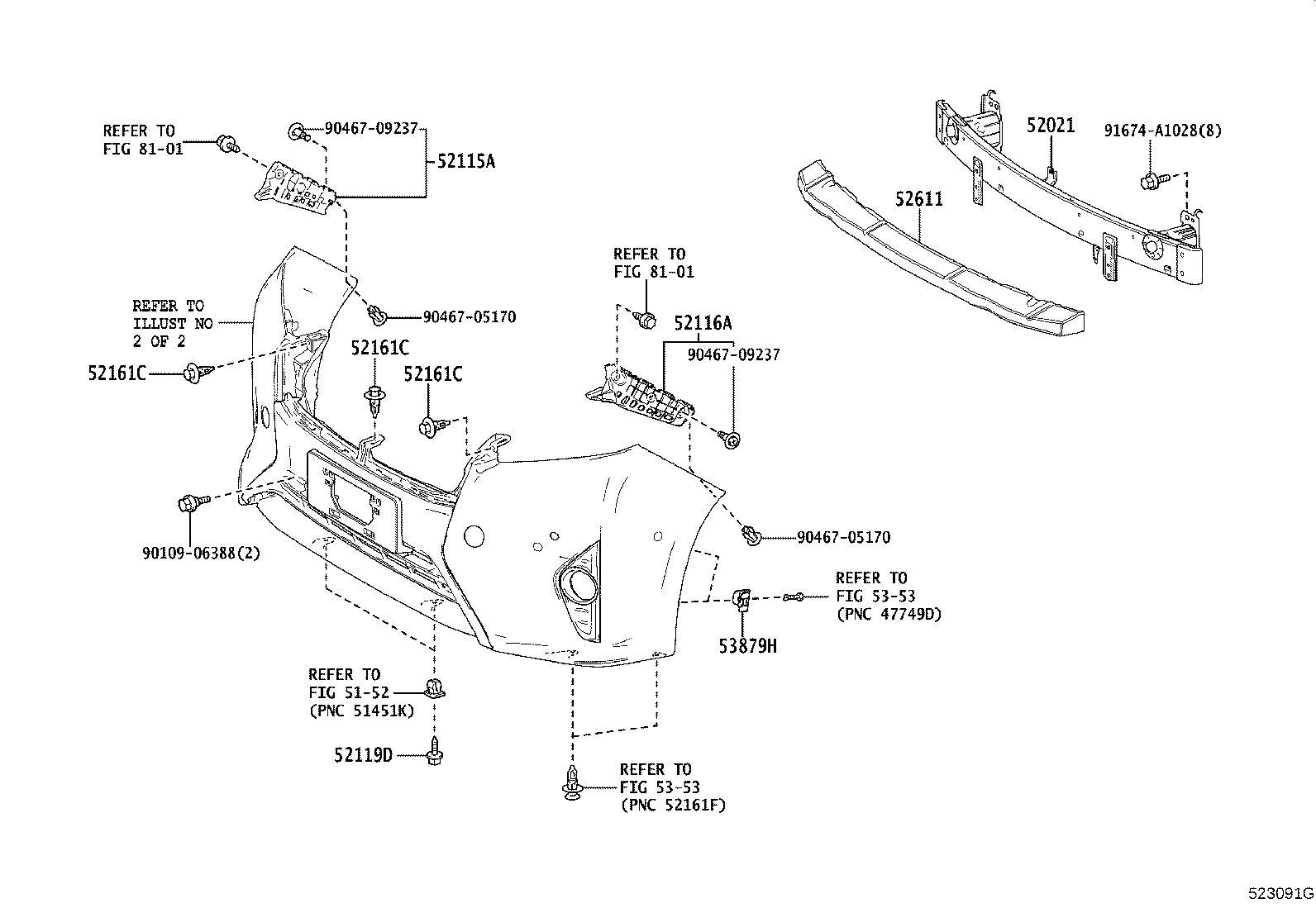 52127-58921 COVER, FRONT BUMPER HOLE, RH product image