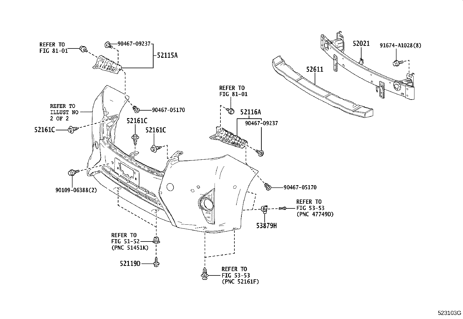 52127-58260-A0 COVER, FRONT BUMPER HOLE, RH product image