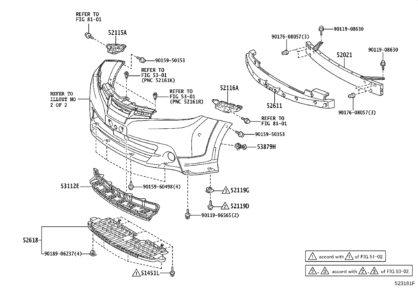 52127-68060 COVER, FRONT BUMPER HOLE, RH product image