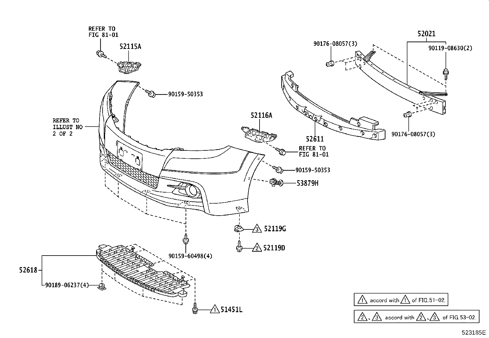 52127-68060 COVER, FRONT BUMPER HOLE, RH product image