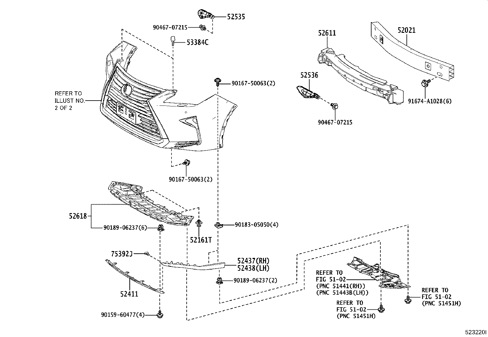 52128-48160 COVER, FRONT BUMPER HOLE, LH product image