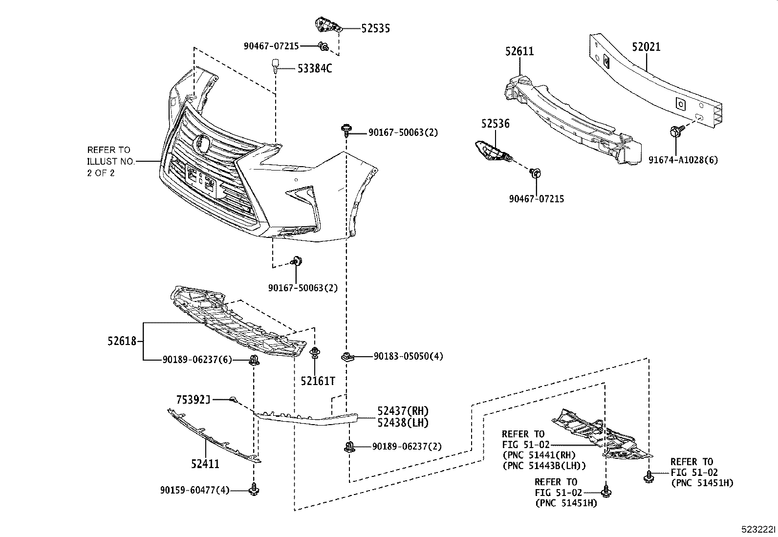 52114-48360 BRACKET, FRONT BUMPER EXTENSION MOUNTING product image