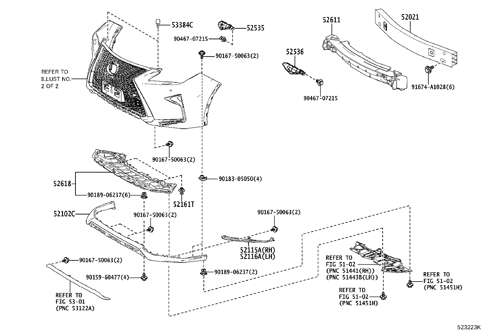 52114-48360 BRACKET, FRONT BUMPER EXTENSION MOUNTING product image