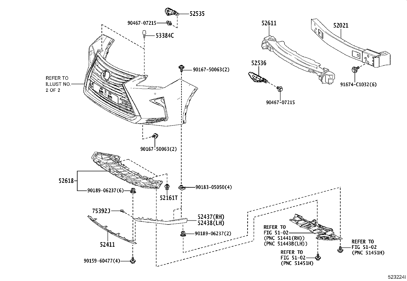 Toyota 52611-48191 ABSORBER, FRONT BUMPER ENERGY