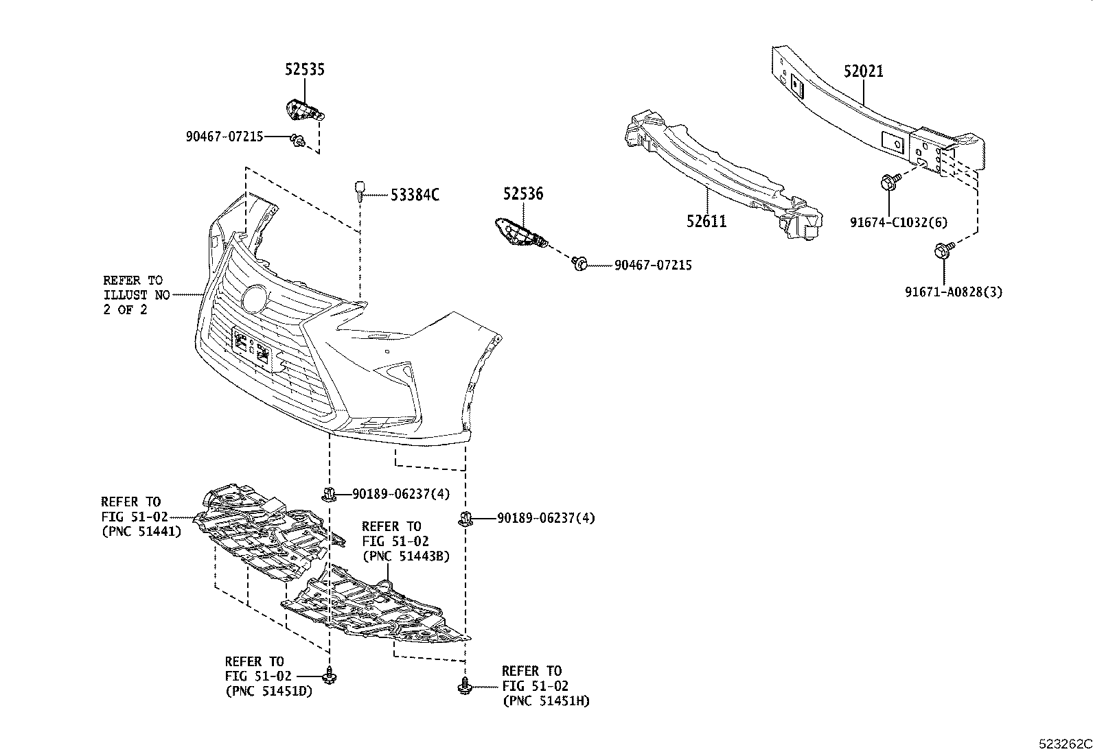 Toyota 52611-0E151 ABSORBER, FRONT BUMPER ENERGY