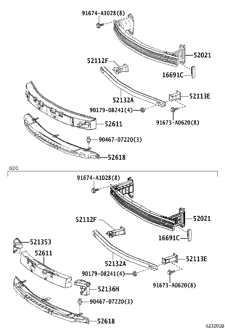 52102-47030 EXTENSION, FRONT BUMPER, RH product image