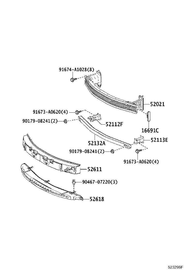 52127-47070-B1 COVER, FRONT BUMPER HOLE, RH product image
