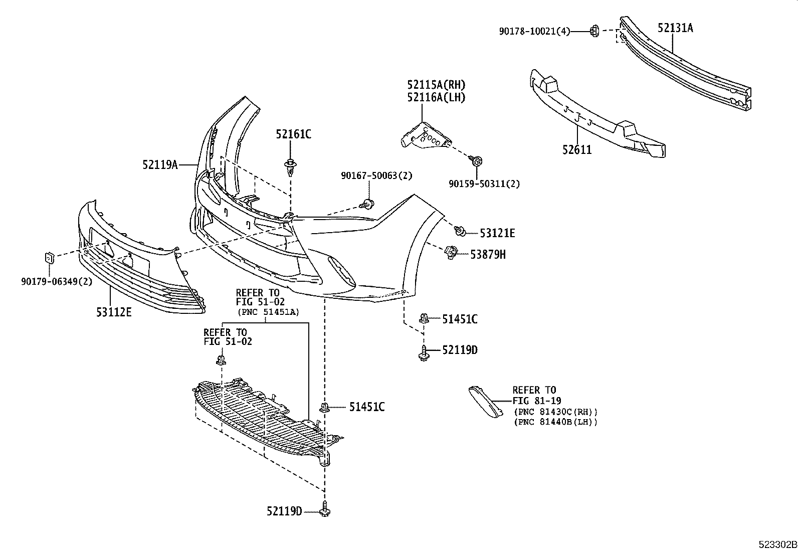 81481-02710 COVER, FRONT BUMPER HOLE, RH product image