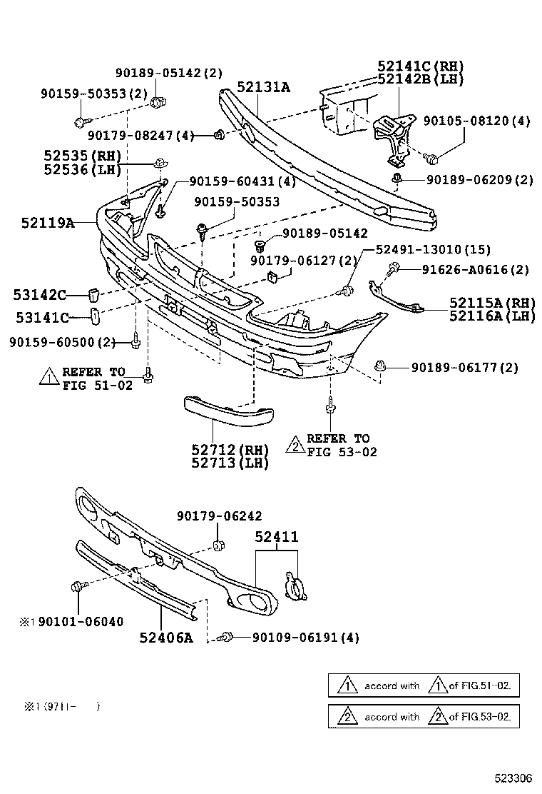 52128-13040 COVER, FRONT BUMPER HOLE, LH product image