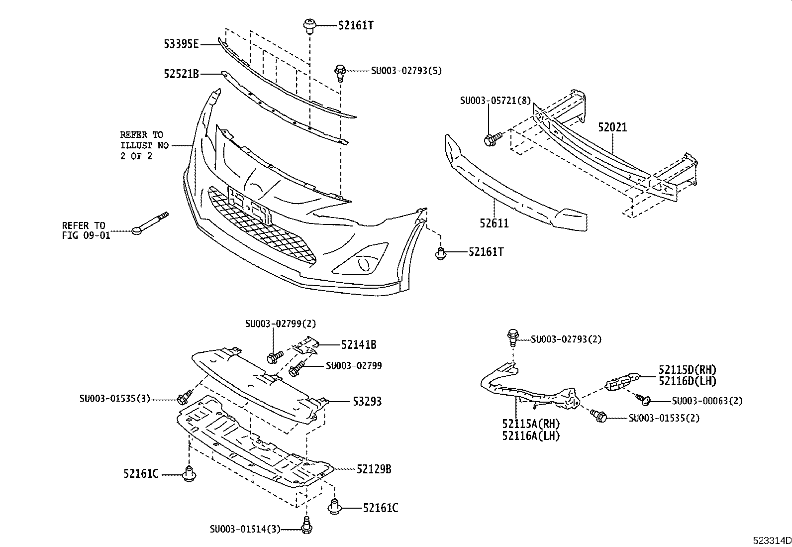 52113-18010 EXTENSION, FRONT BUMPER, LH product image