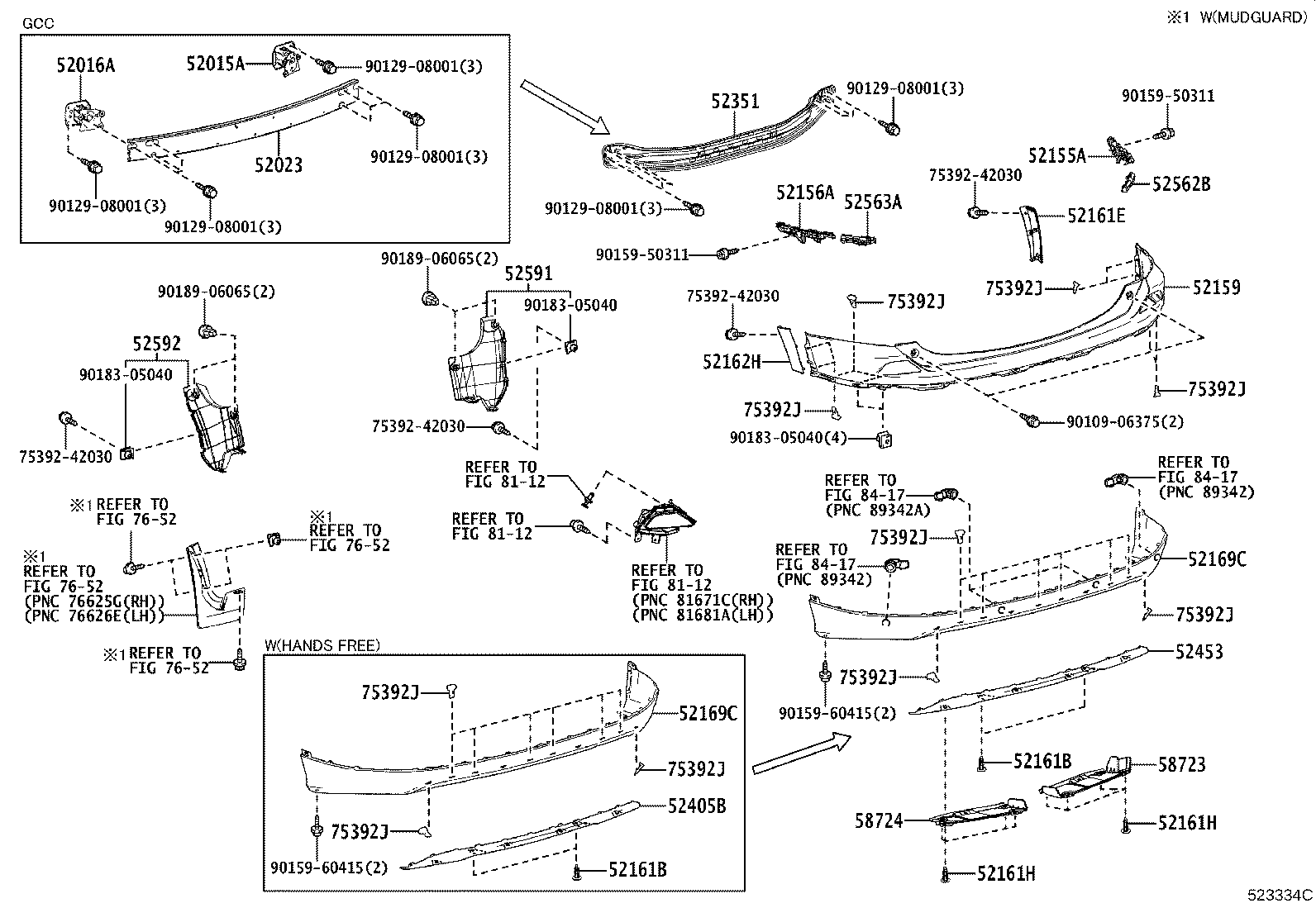52351-42020 STEP, REAR BUMPER product image