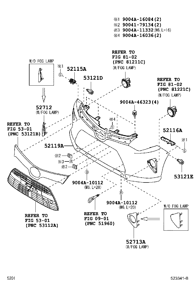 52715-BZ050 INSERT, FRONT BUMPER EXTENSION, NO.2 RH product image