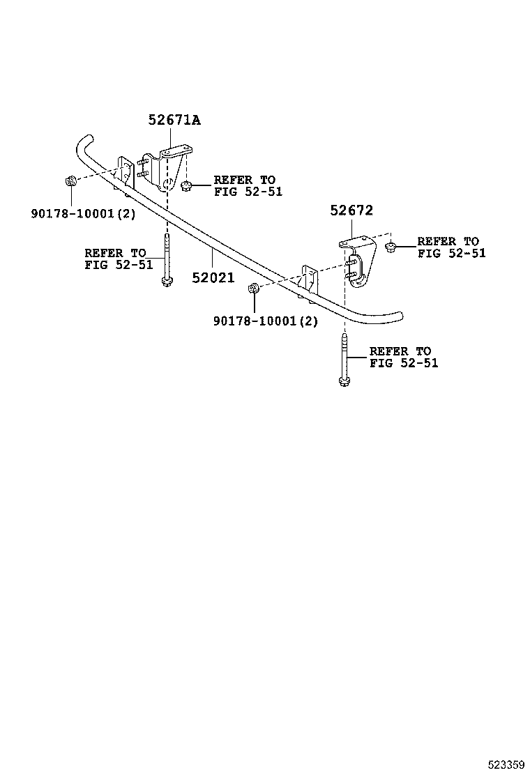 52015-37030 BRACKET SUB-ASSY, FRONT BUMPER, RH product image