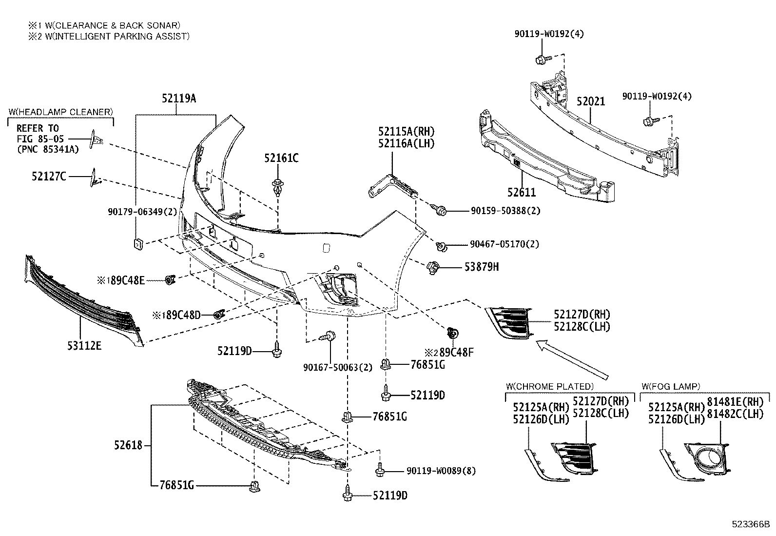 52127-02930 COVER, FRONT BUMPER HOLE product image