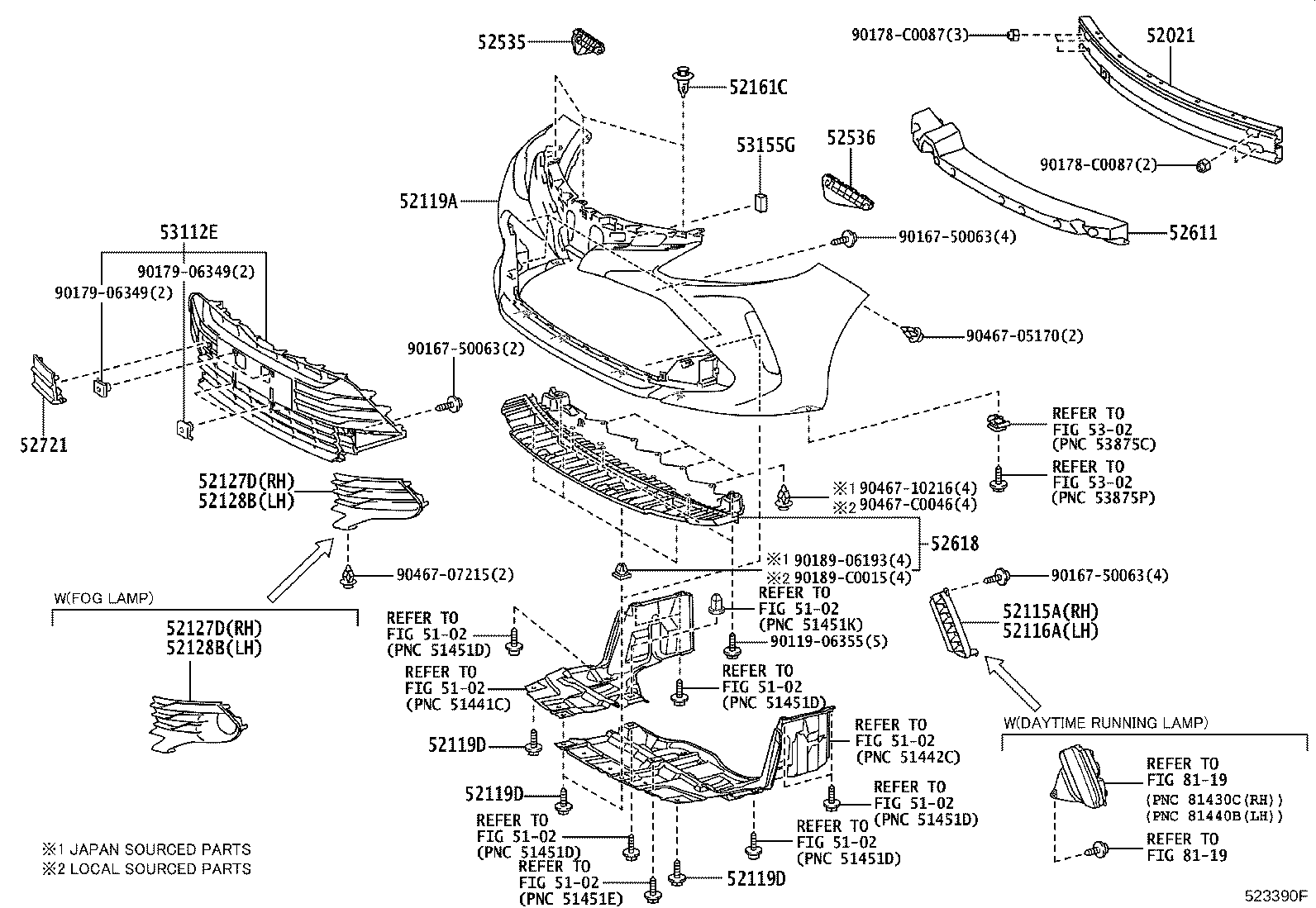 52127-0D630 COVER, FRONT BUMPER HOLE, RH product image