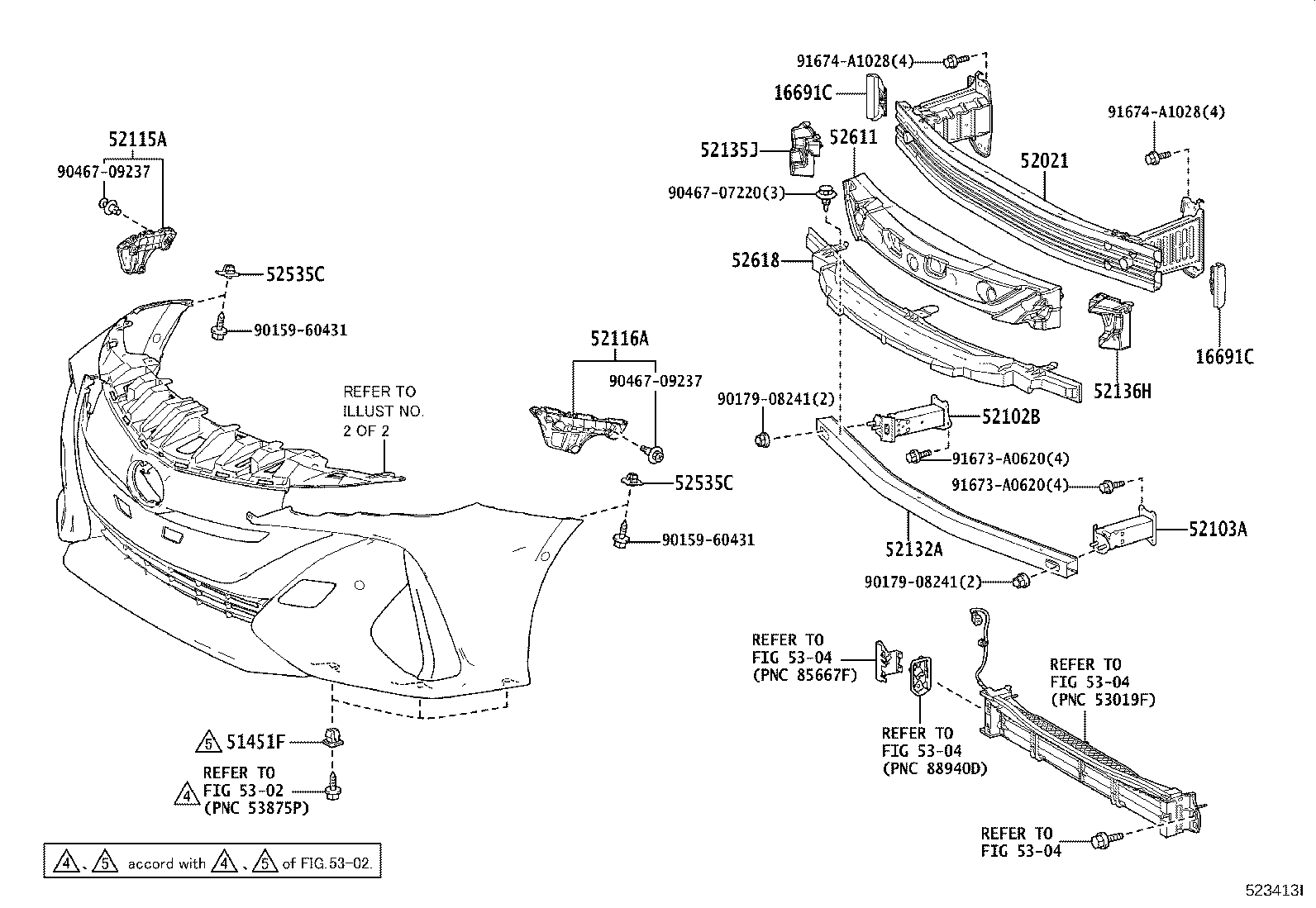 Toyota 52421-47010 PAD, FRONT BUMPER
