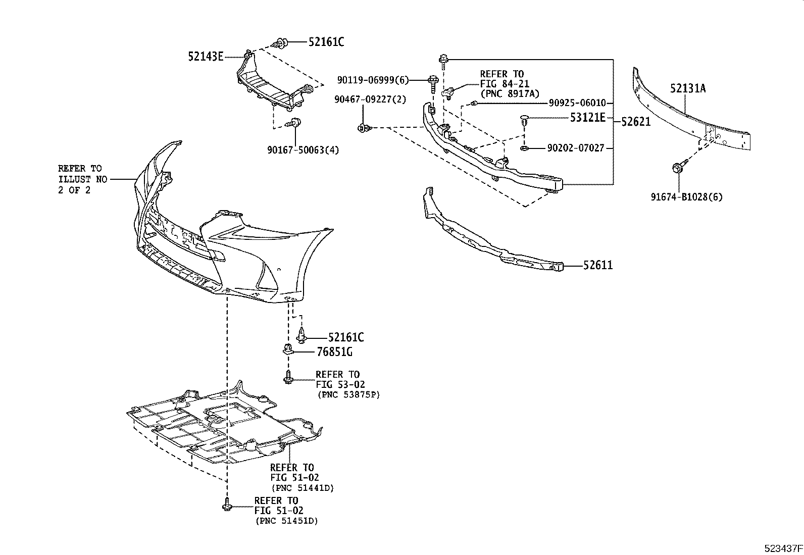 52021-53020 REINFORCEMENT SUB-ASSY, FRONT BUMPER product image