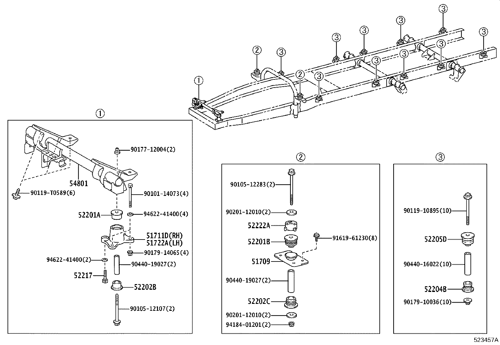 52307-0W010 BRACKET SUB-ASSY, CAB MOUNTING HOOK, NO.2 product image