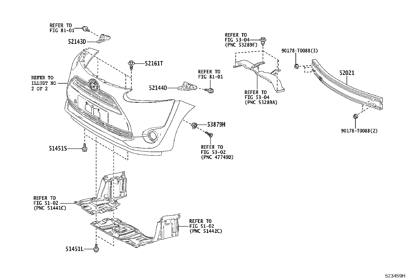 53879-0D080 RETAINER, FRONT FENDER LINER product image