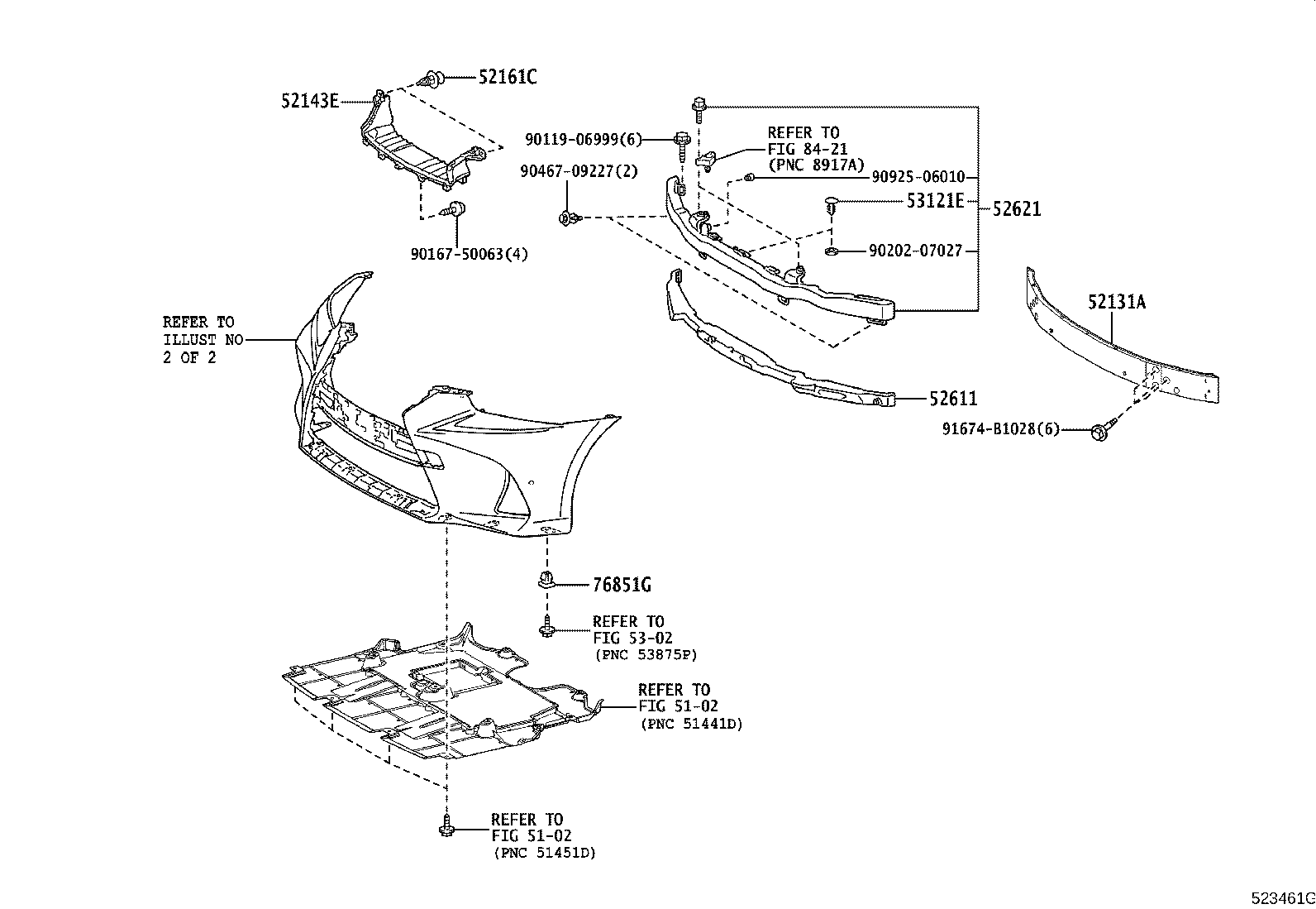 52131-53190 REINFORCEMENT, FRONT BUMPER product image