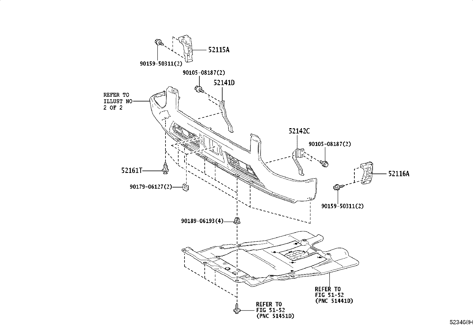 52116-36030 SUPPORT, FRONT BUMPER SIDE, LH product image