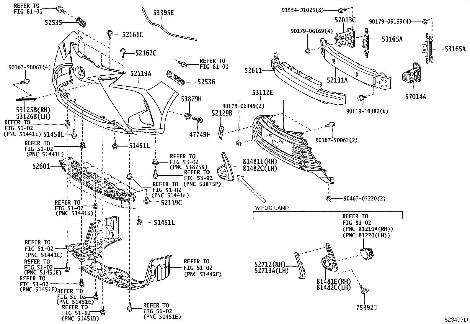 53395-52090 SEAL, HOOD TO FRONT END PANEL product image