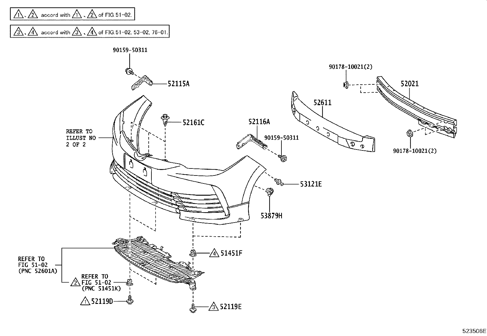 52021-02250 REINFORCEMENT SUB-ASSY, FRONT BUMPER product image