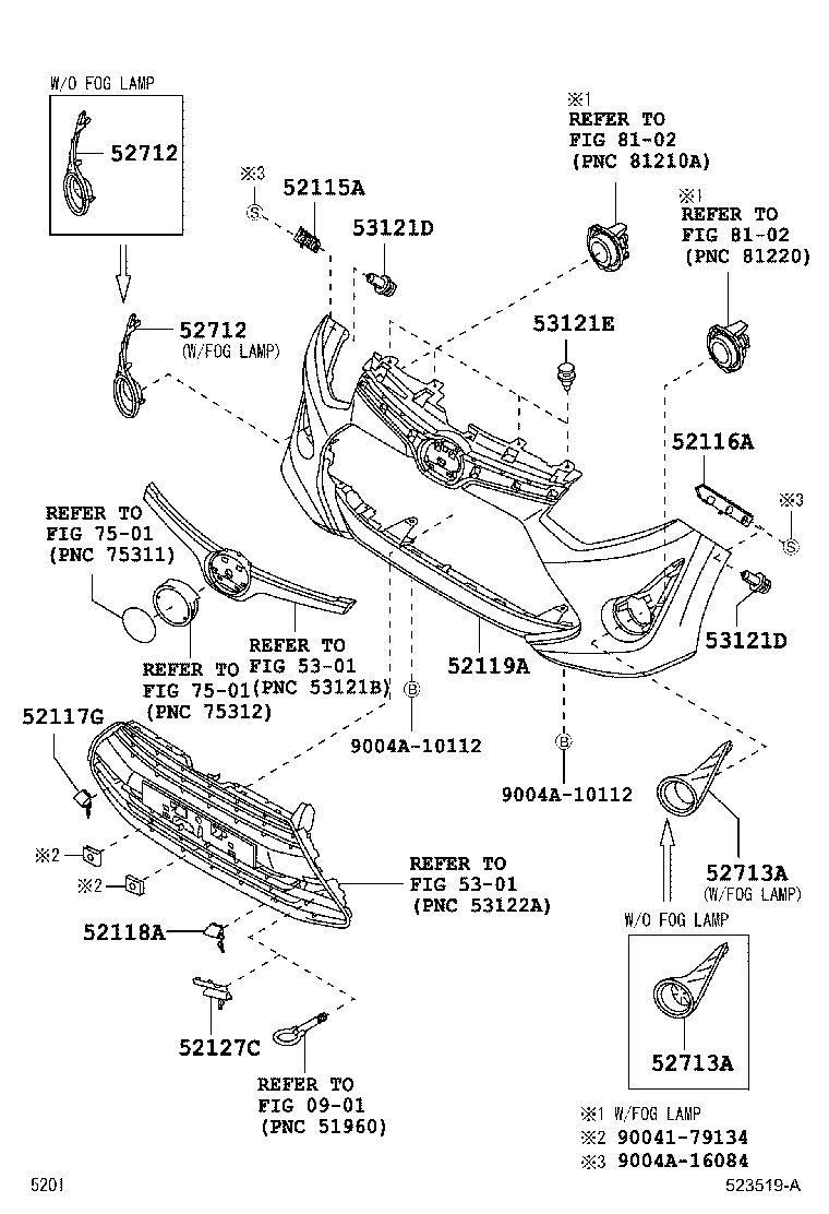 52715-BZ010 INSERT, FRONT BUMPER EXTENSION, NO.2 RH product image