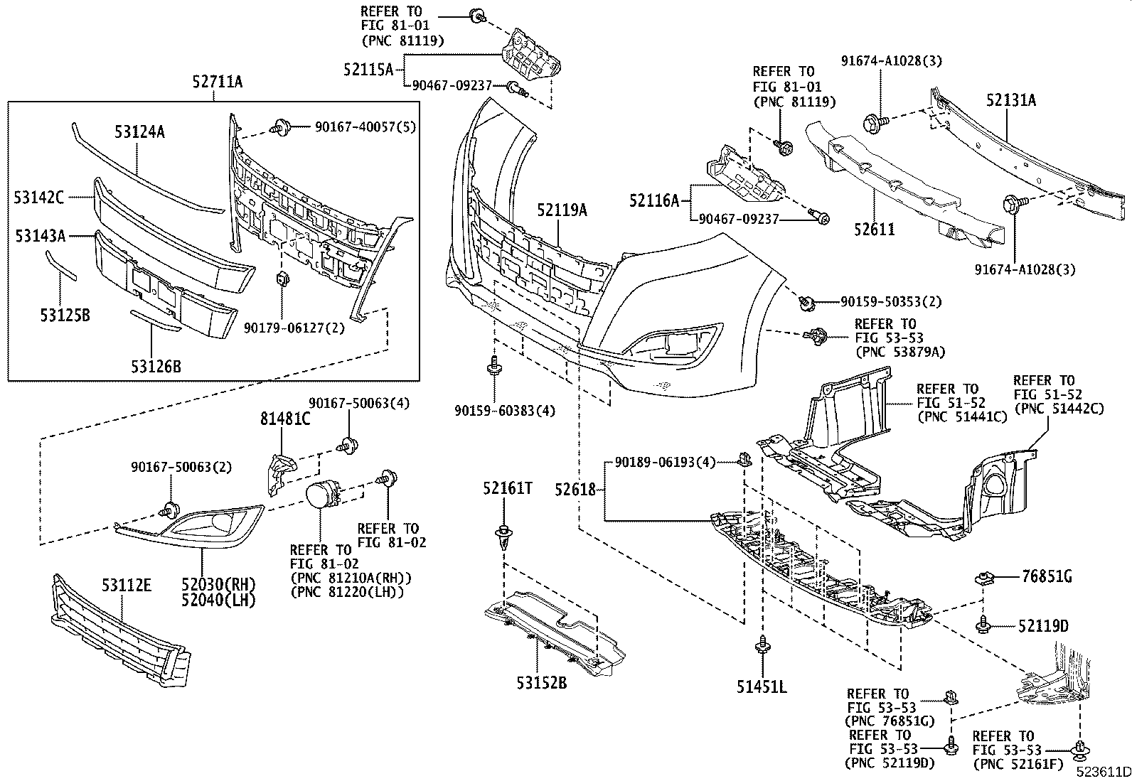 52104-28040 COVER, FRONT BUMPER, LOWER product image