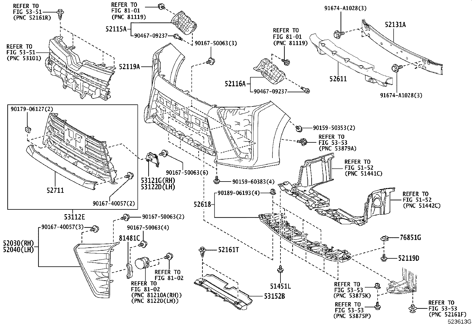 52104-28040 COVER, FRONT BUMPER, LOWER product image