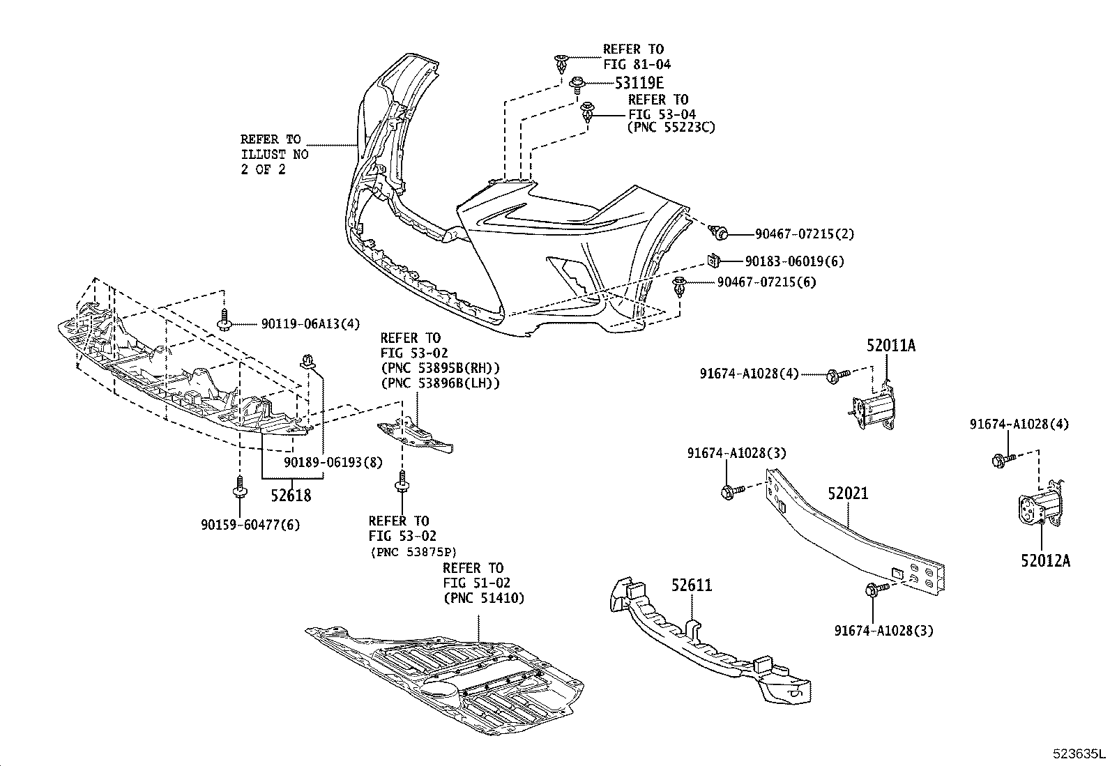 52127-78070 COVER, FRONT BUMPER HOLE, RH product image
