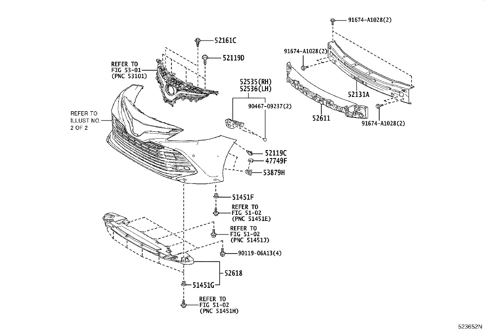 52127-33120 COVER, FRONT BUMPER HOLE, RH product image