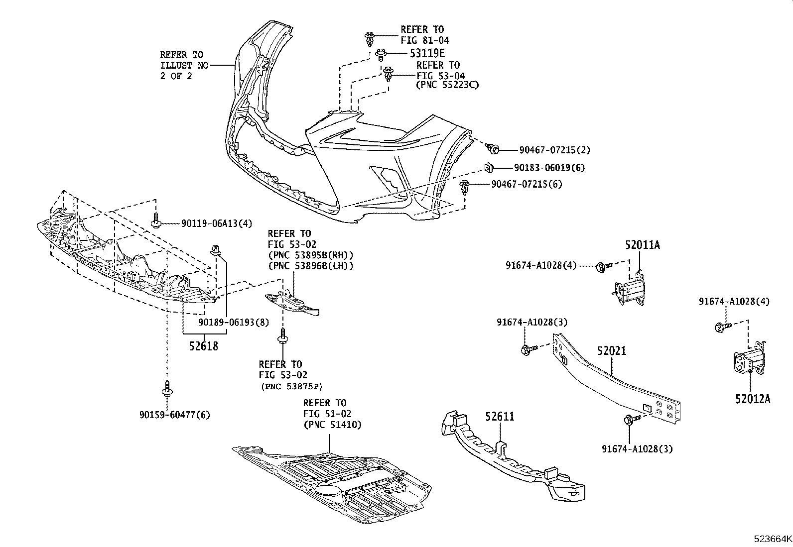 52102-78040 EXTENSION, FRONT BUMPER product image