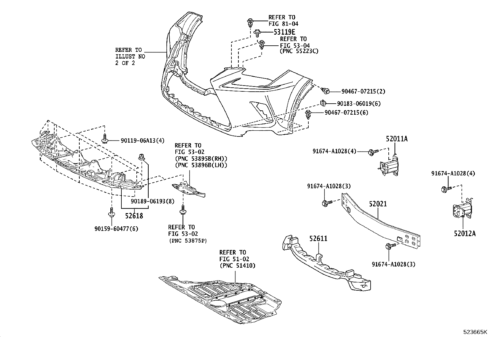 52102-78040 EXTENSION, FRONT BUMPER product image