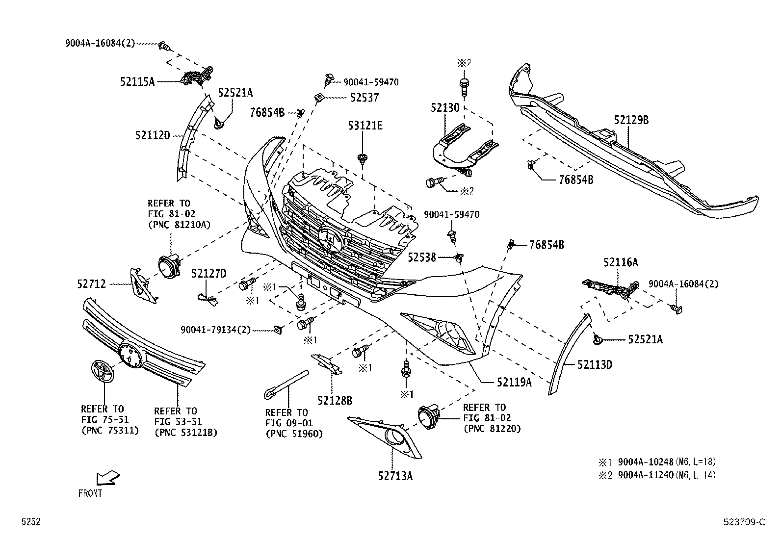 52113-BZ100 EXTENSION, FRONT BUMPER, LH product image