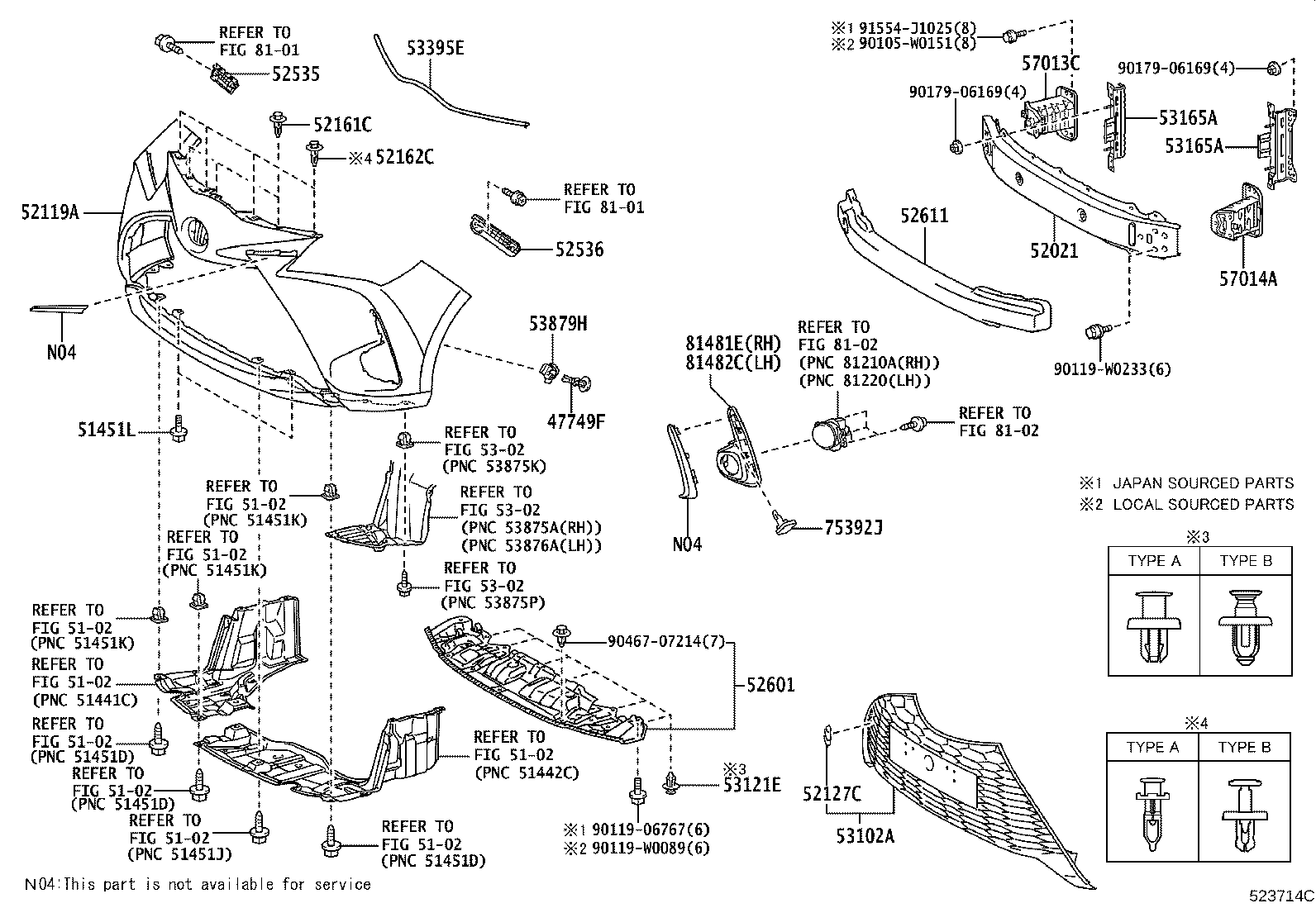 52601-0D040 ABSORBER SUB-ASSY, FRONT BUMPER ENERGY product image