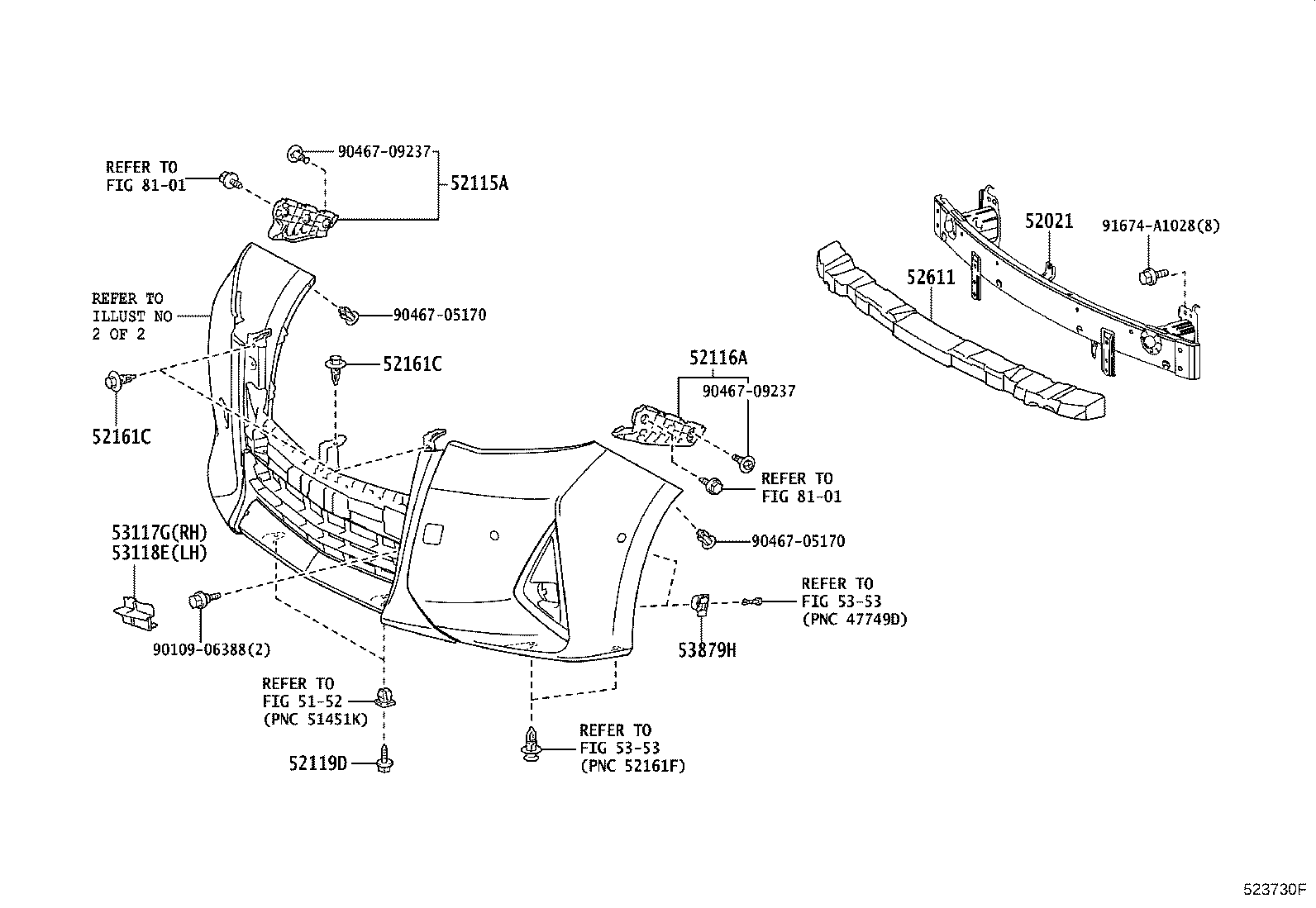 52127-58260-A0 COVER, FRONT BUMPER HOLE, RH product image