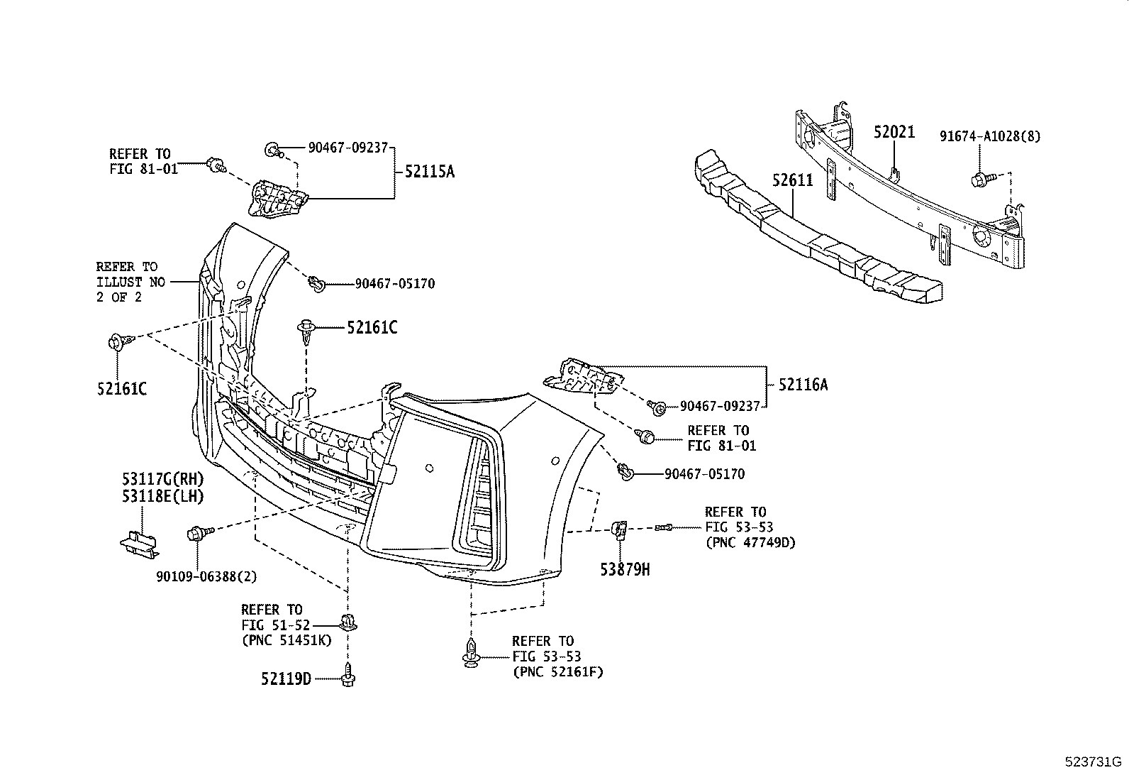 52127-58921 COVER, FRONT BUMPER HOLE, RH product image