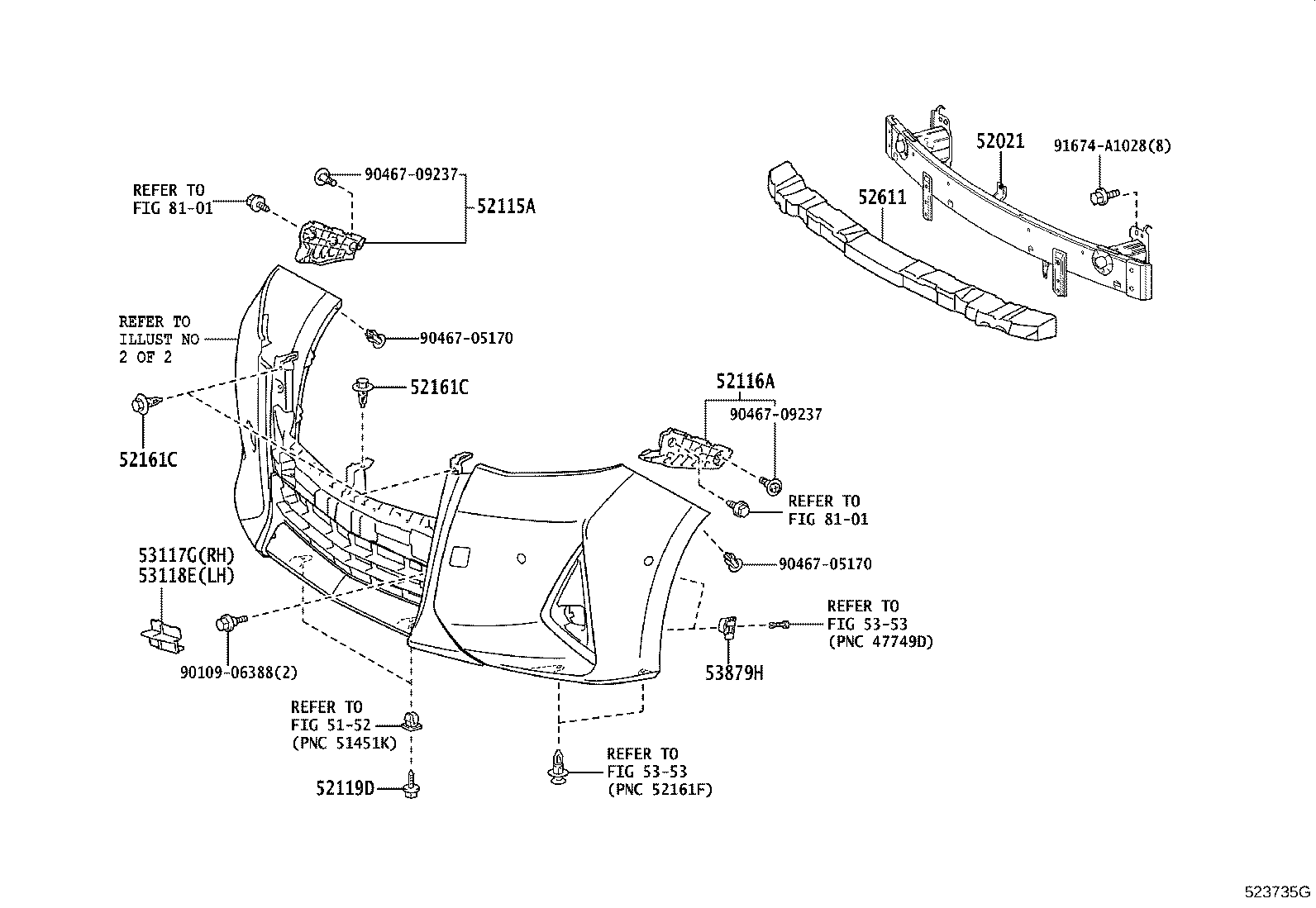 52127-58921 COVER, FRONT BUMPER HOLE, RH product image