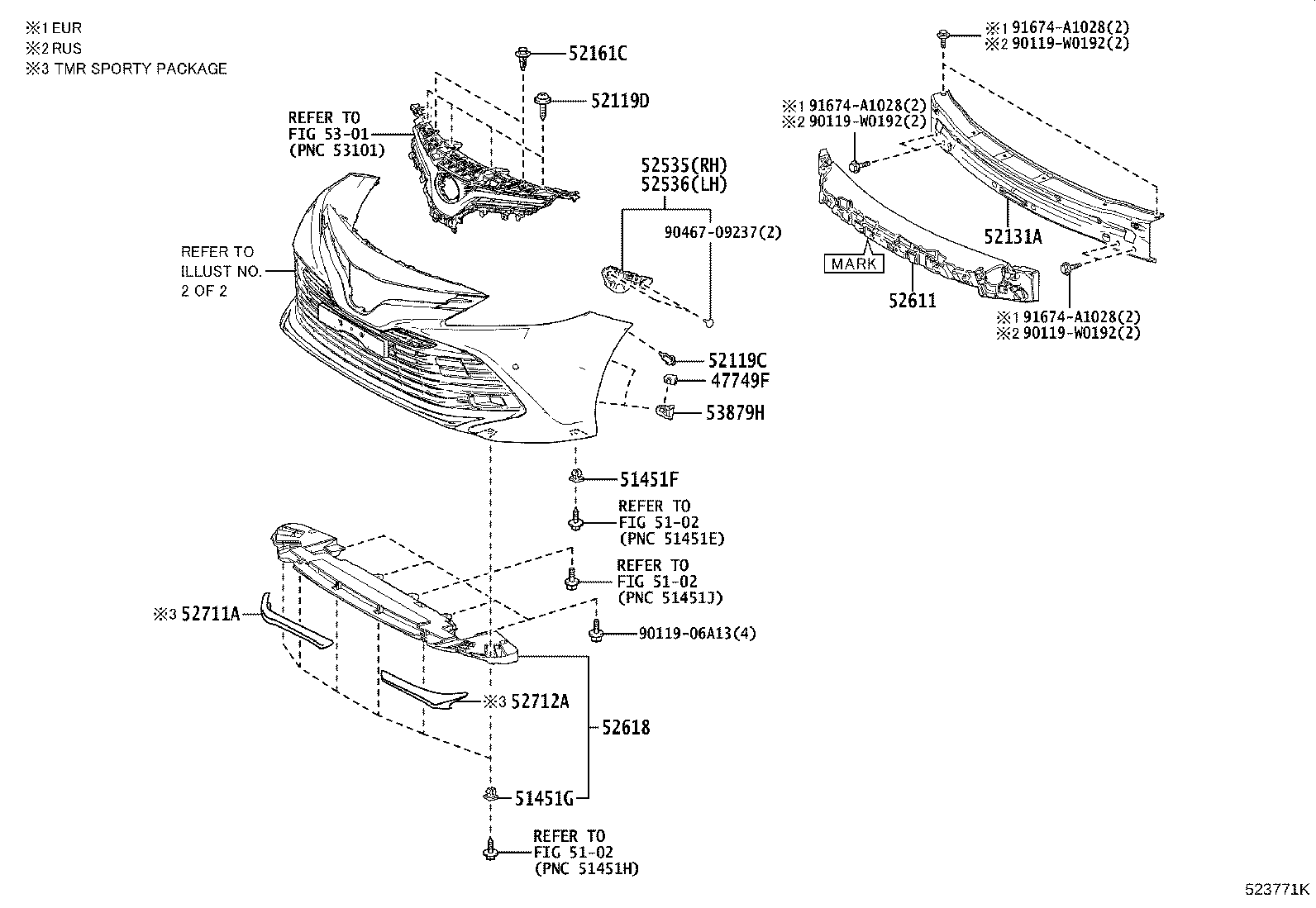 52127-33170 COVER, FRONT BUMPER HOLE, RH product image