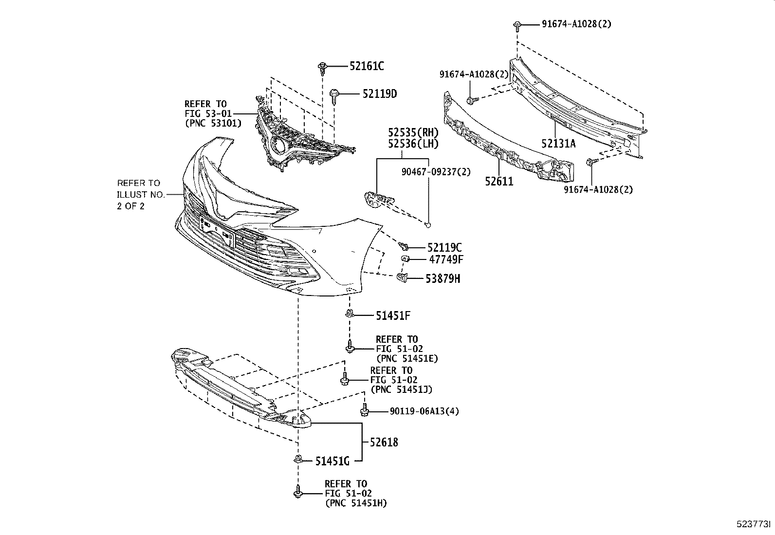 52127-33190-D1 COVER, FRONT BUMPER HOLE, RH product image